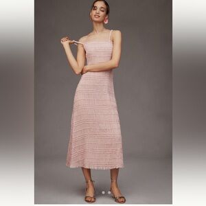 Endless Rose Blush Textured Midi Dress